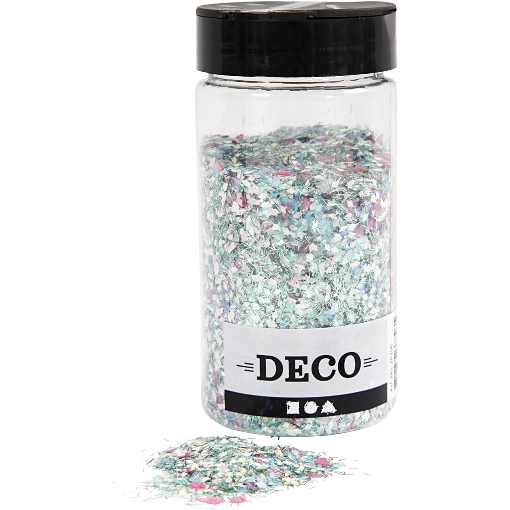 Glitter en pailletten, pastelkleuren, 170 gr/ 1 Doosje [HOB-28396]