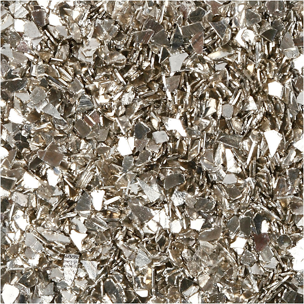 Glitter, afm 1-3 mm, zilver, 30 gr/ 1 Doosje [HOB-28431]