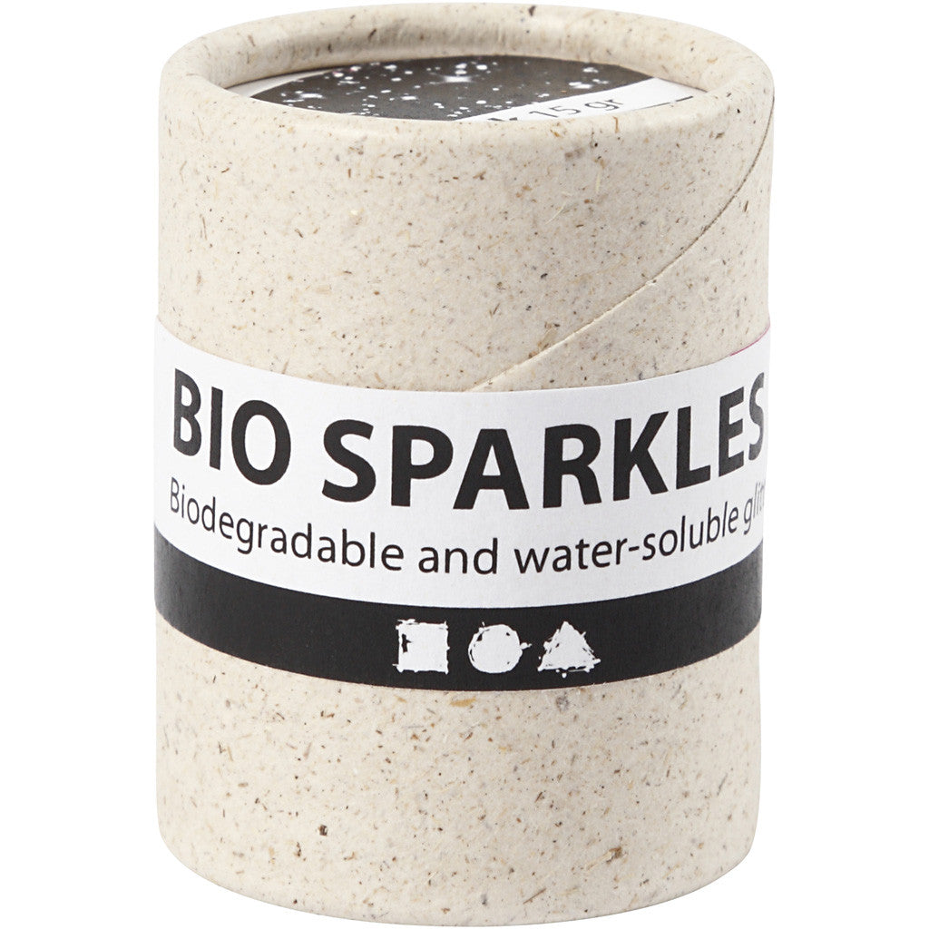 Bio-glitter, d 0,4 mm, zwart, 10 gr/ 1 Doosje [HOB-284362]