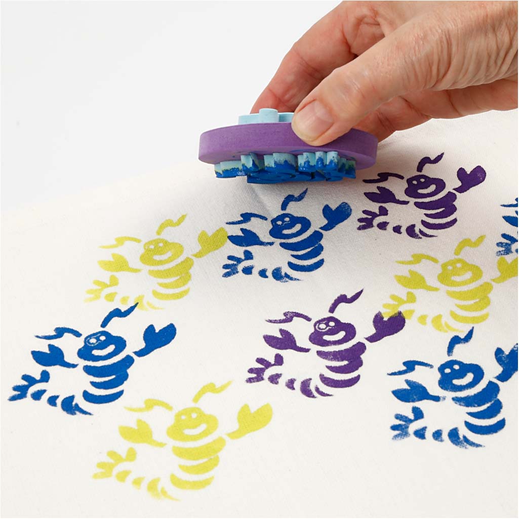 Foam stempels, dieren, d 7,5 cm, dikte 2,5 cm, 6 stuk/ 1 doos [HOB-28557]