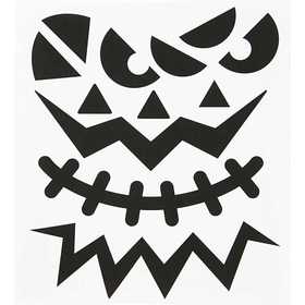 Stickers, Halloween - grote gezichten, vel 15x16,5 cm, 1 vel [HOB-28977]
