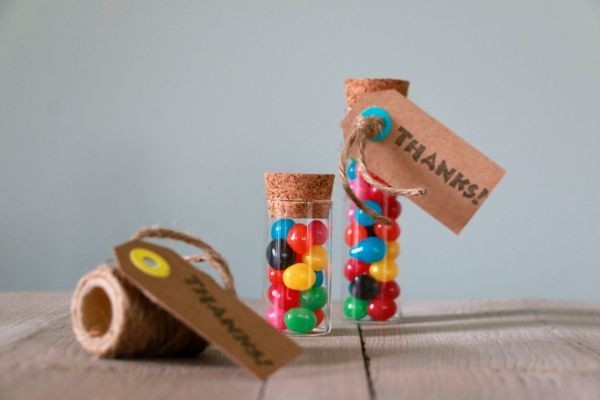 Glazen reageerbuisjes met kurk Ø3cm H: 6 cm (12 st.) [IFS-29141]