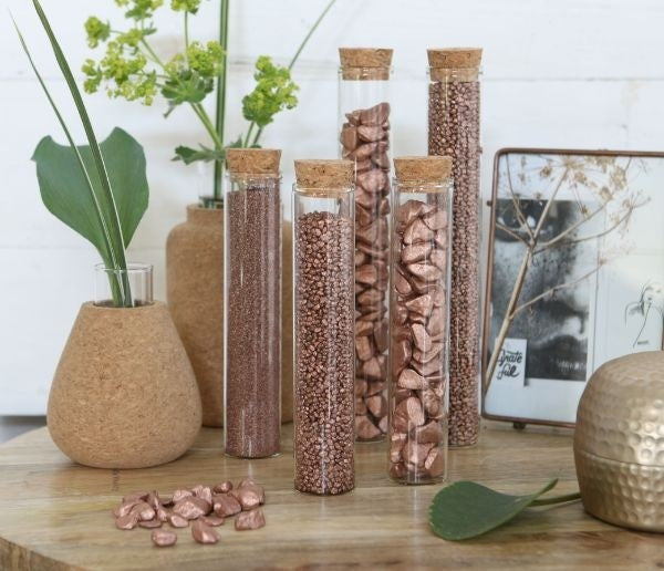 Glazen reageerbuisjes met kurk Ø3cm H: 20 cm (6 st.) [IFS-29144]