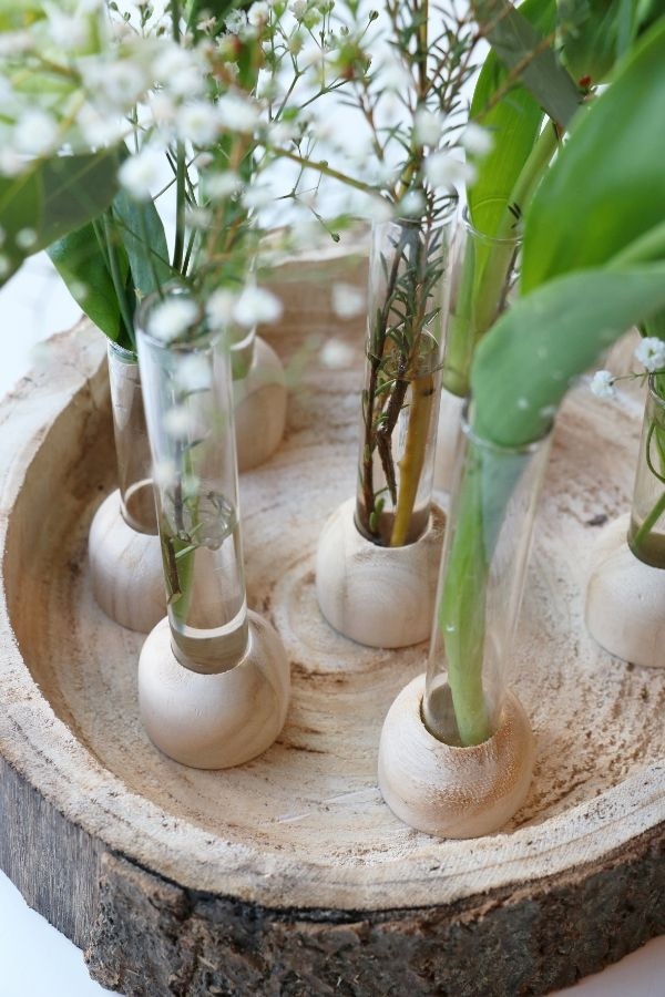 Houten basisvoet met reageerbuis Ø 2 cm en 10 cm hoog (1 pc) [IFS-29216]