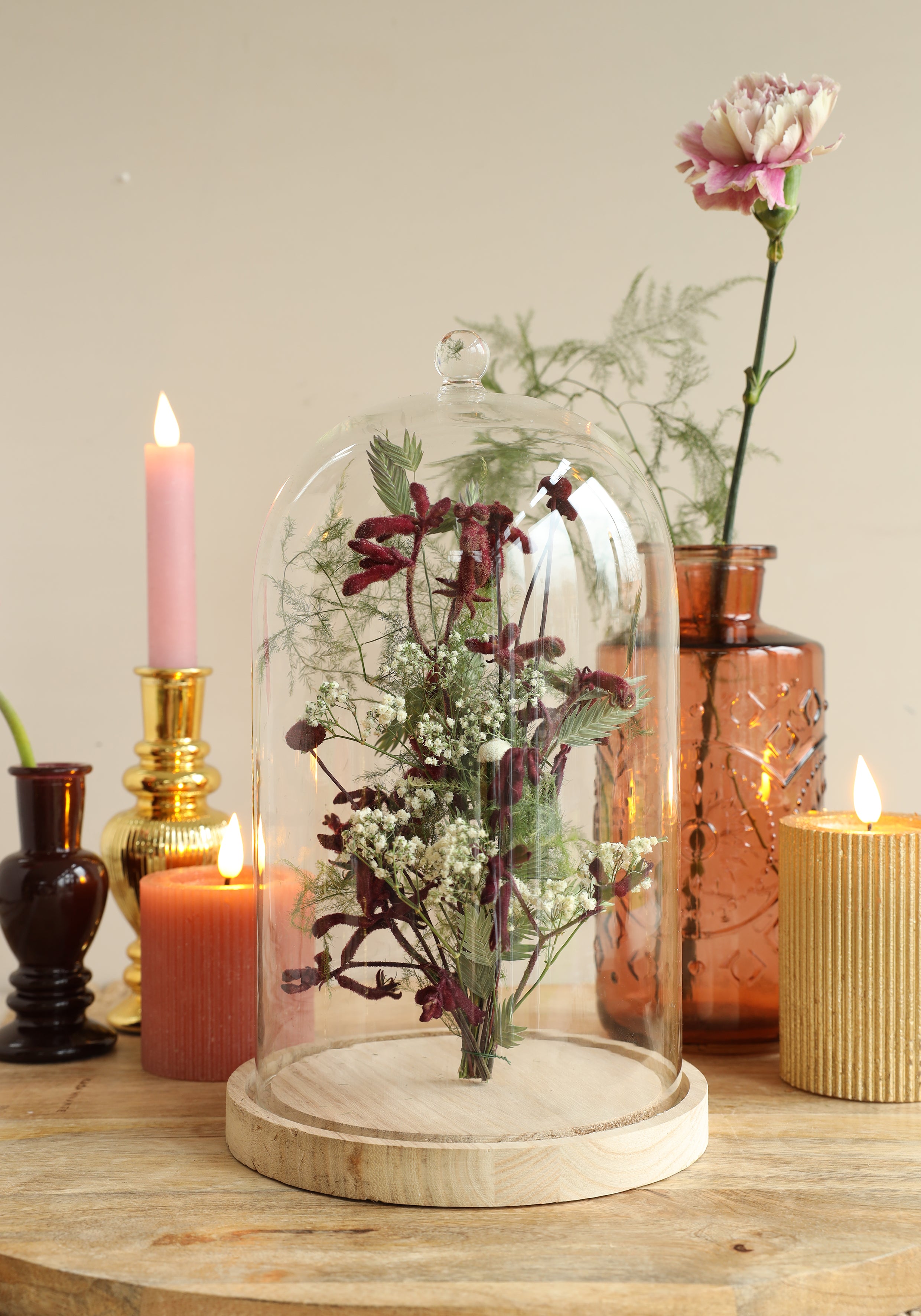 LED Pillar kaars Ø7 h. 10 cm goud (1 st) [IFS-32632]