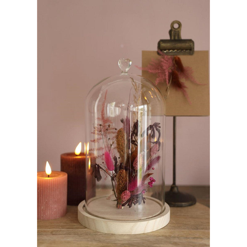 Stolp met houten basis Ø17 h.30 cm (1 stuk) [IFS-29365]