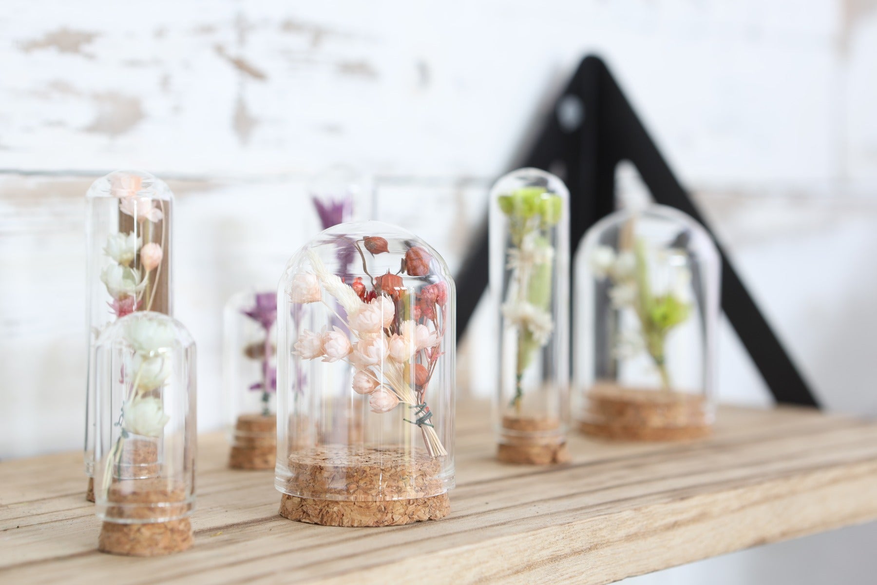 Glazen mini stolp Ø2cm en 7cm hoog met kurk (12 st.) [IFS-29409]