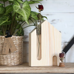 Huis standaard met reageerbuis 14cm hoog (6 st.) [IFS-29649]