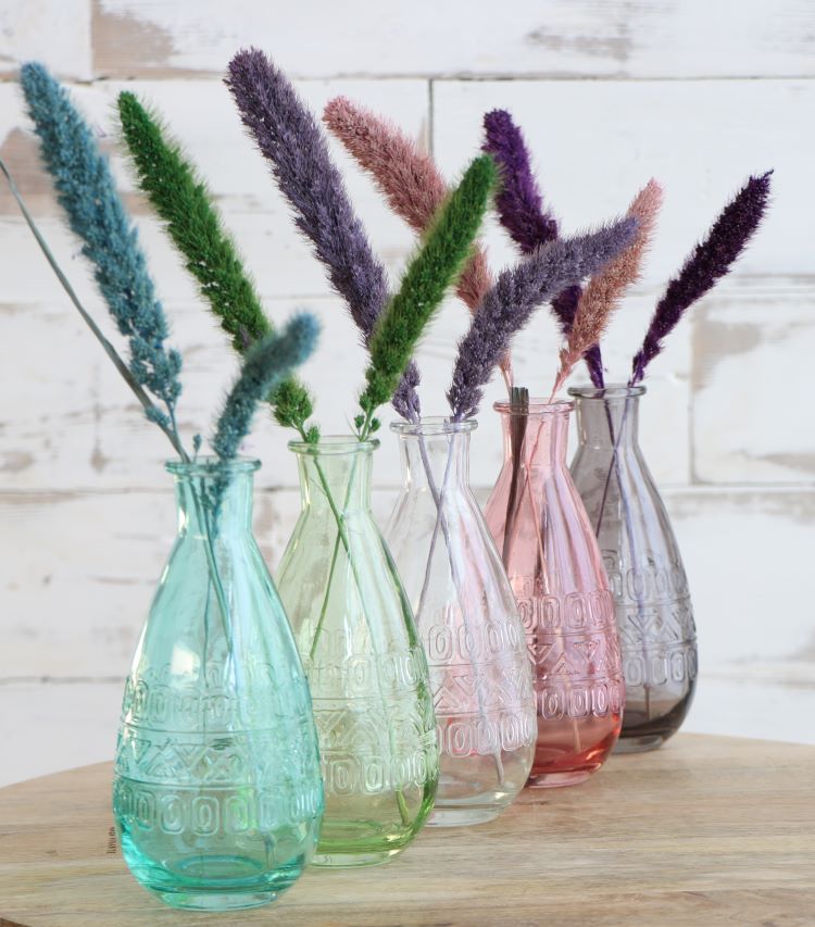 Bloemenvaasje Rome Ø7,5cm en 16cm hoog Roze (12 st.) [IFS-29731]