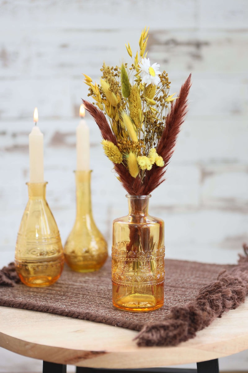 Bloemenvaasje Rome Ø7,5cm en 16cm hoog Oker (12 st.) [IFS-29732]