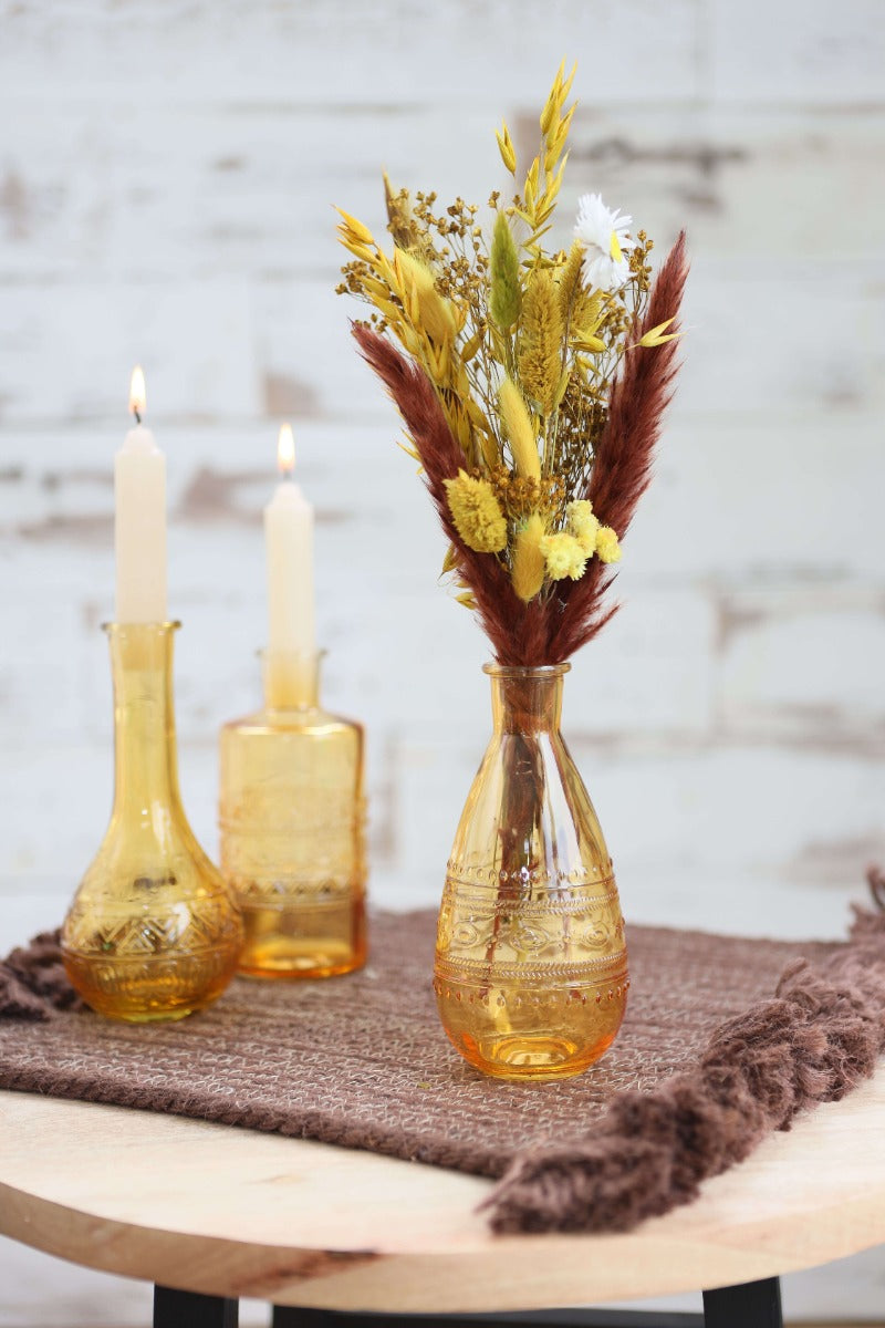 Bloemenvaasje Rome Ø7,5cm en 16cm hoog Oker (12 st.) [IFS-29732]