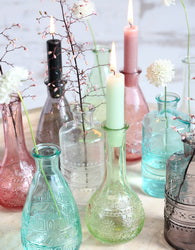 Bloemenvaasje Parijs Ø7,5cm en 16cm hoog Groen (12 st.) [IFS-29725]