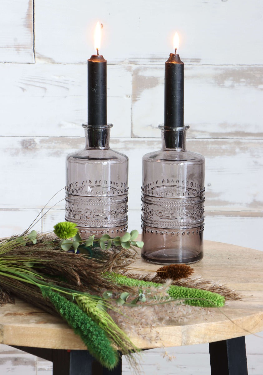 Bloemenvaasje Porto Ø7,5cm en 14,5cm hoog Grijs (12 st.) [IFS-29746]