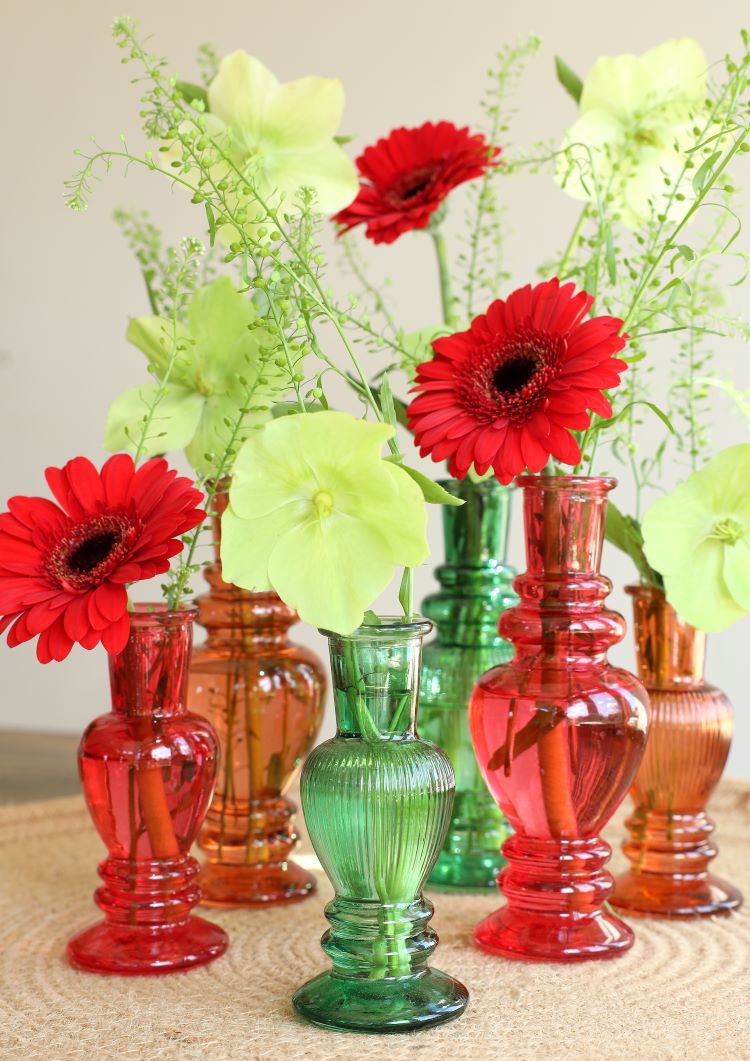 Vaas Venetië Donker groen H: 11,3 x Ø5 cm (12 stuks) [IFS-29888]