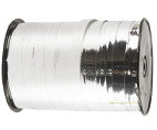 Cadeaulint, B: 10 mm, glossy, zilver metallic, 250 m/ 1 rol [HOB-20222]
