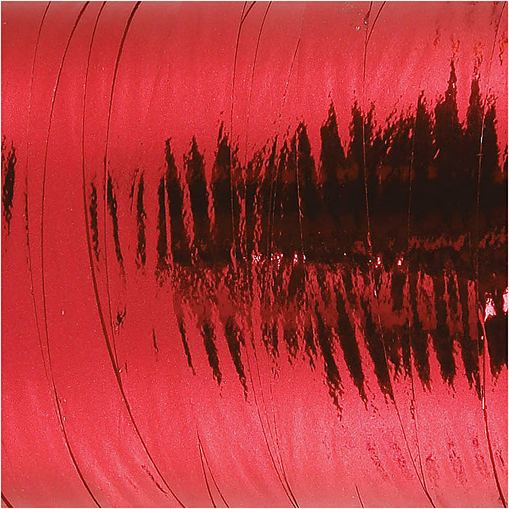 Cadeaulint, B: 10 mm, glossy, rood metallic, 250 m/ 1 rol [HOB-20223]
