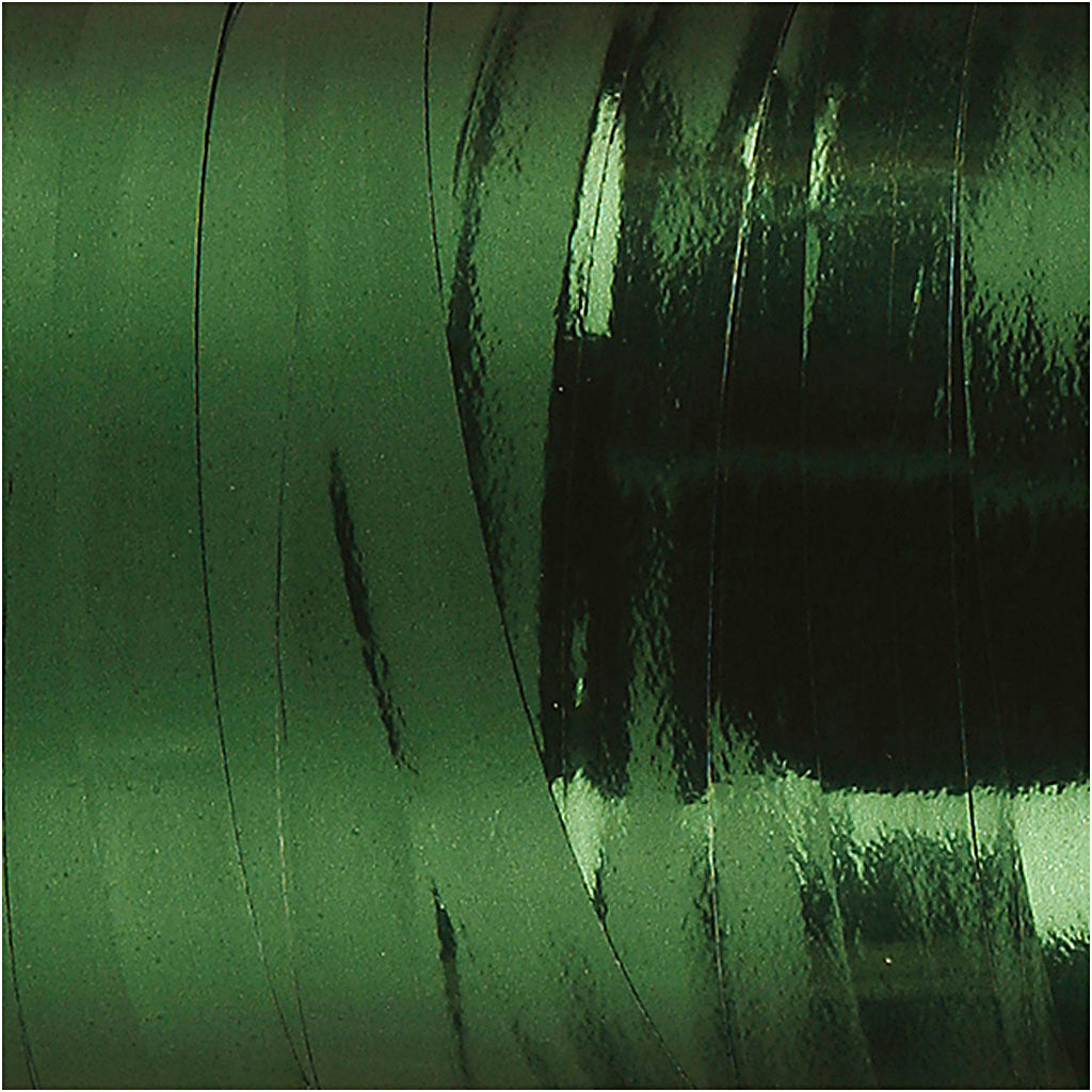 Cadeaulint, B: 10 mm, glossy, groen metallic, 250 m/ 1 rol [HOB-20224]