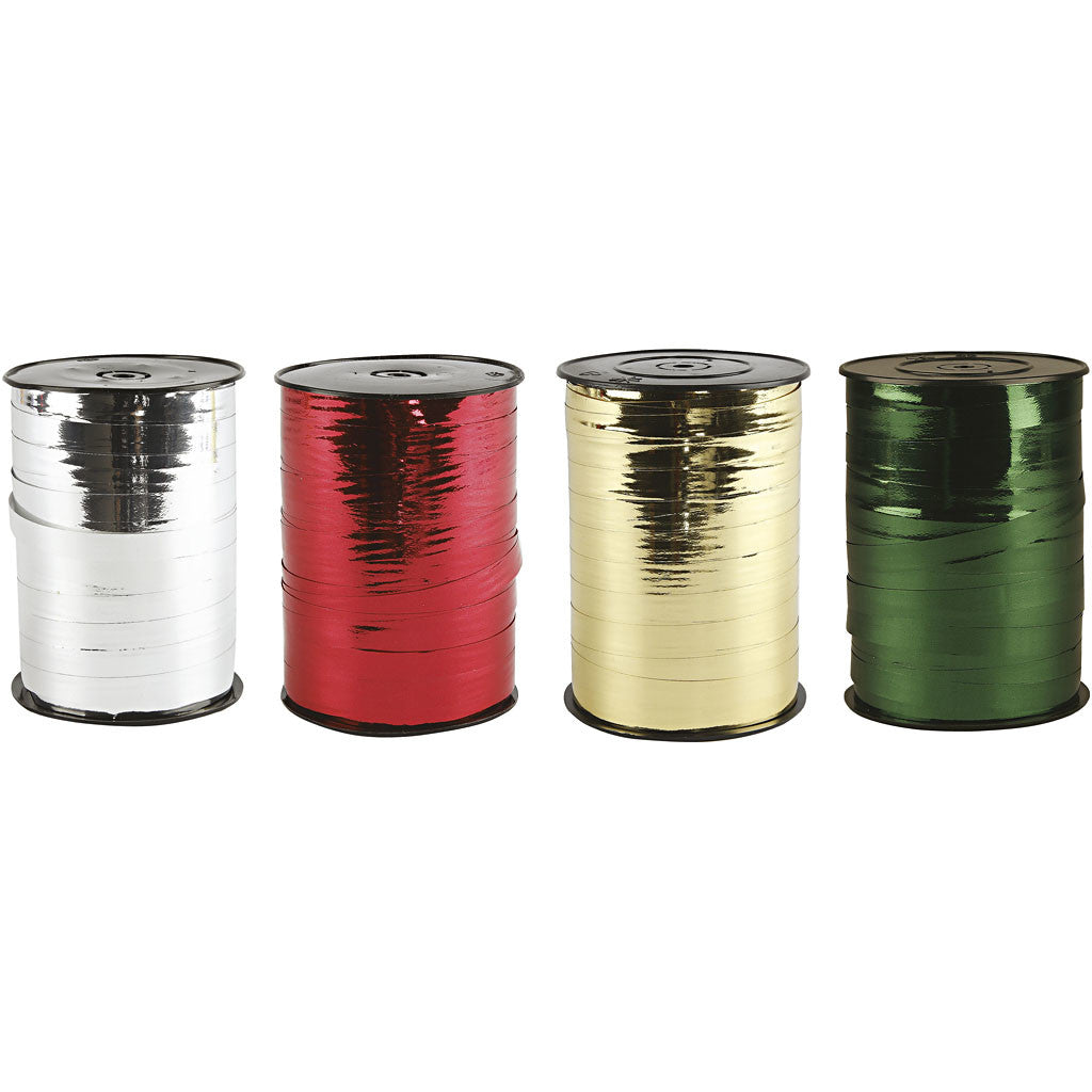 Cadeaulint, B: 10 mm, glossy, 4x250 m/ 1 doos [HOB-20225]