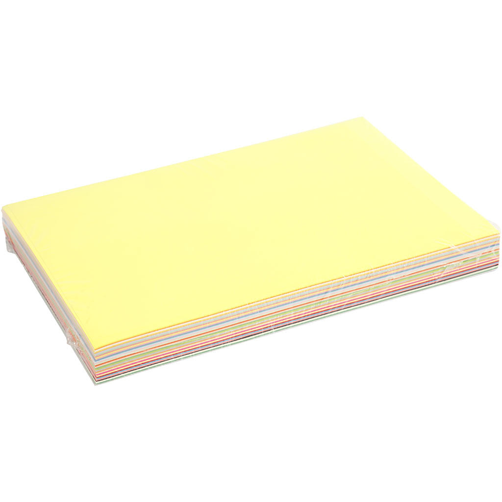 Creatief Papier, A4, vel 210x297 mm, 80 gr, diverse kleuren, 280 div vellen/ 1 doos [HOB-20400]
