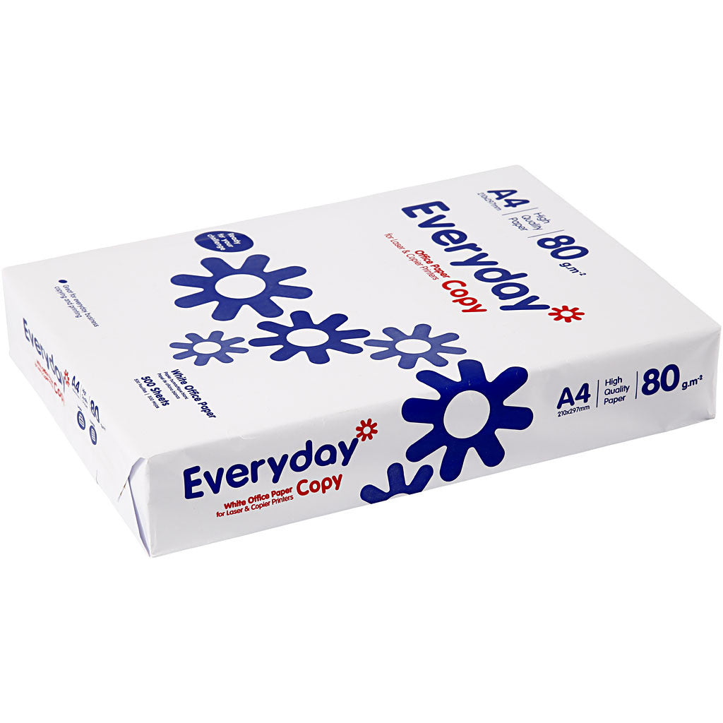 Tekenpapier, A4, 210x297 mm, 80 gr, wit, 500vel/ 1 doos [HOB-204200]