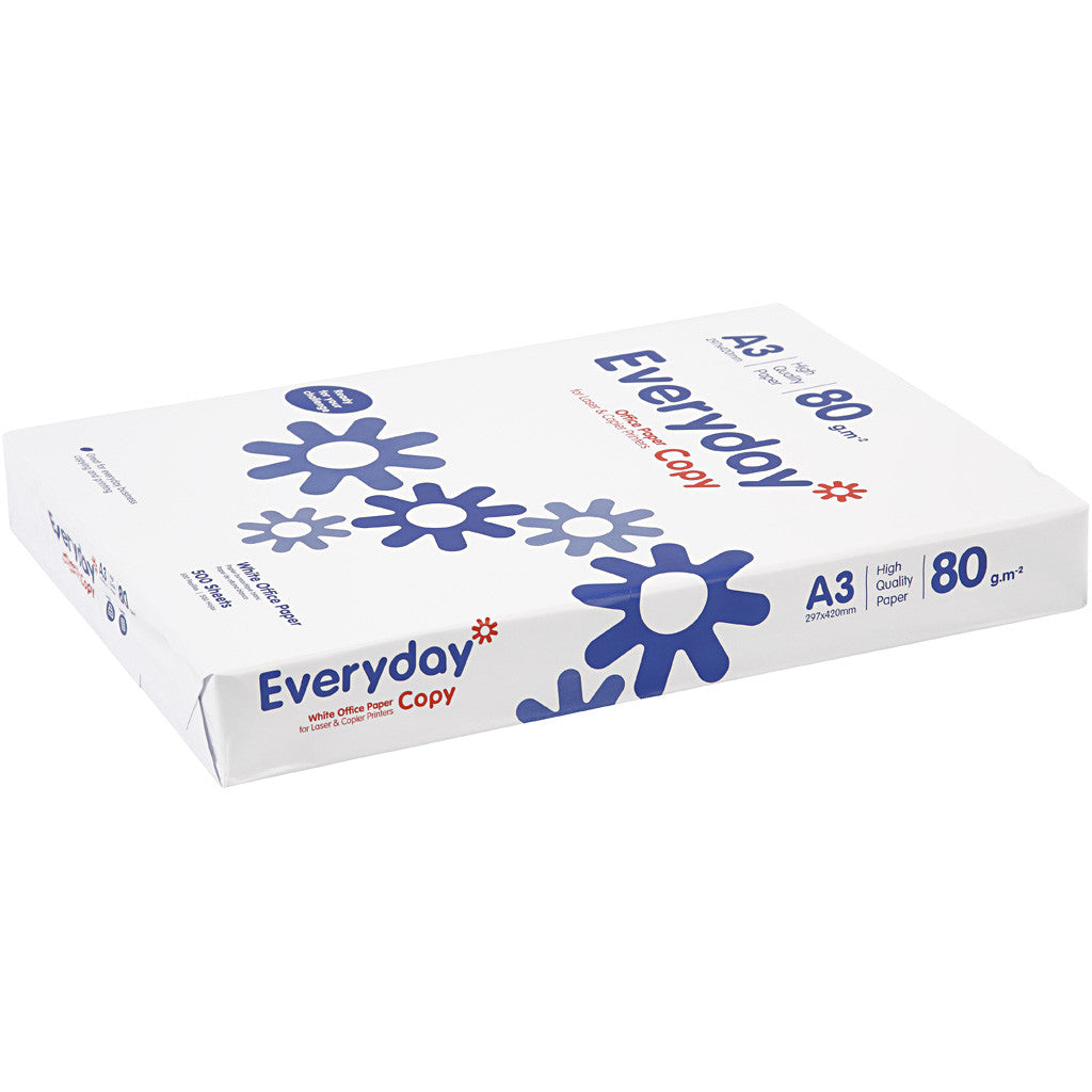 Tekenpapier, A3, vel 297x420 mm, 80 gr, wit, 500 vel/ 1 doos [HOB-204220]