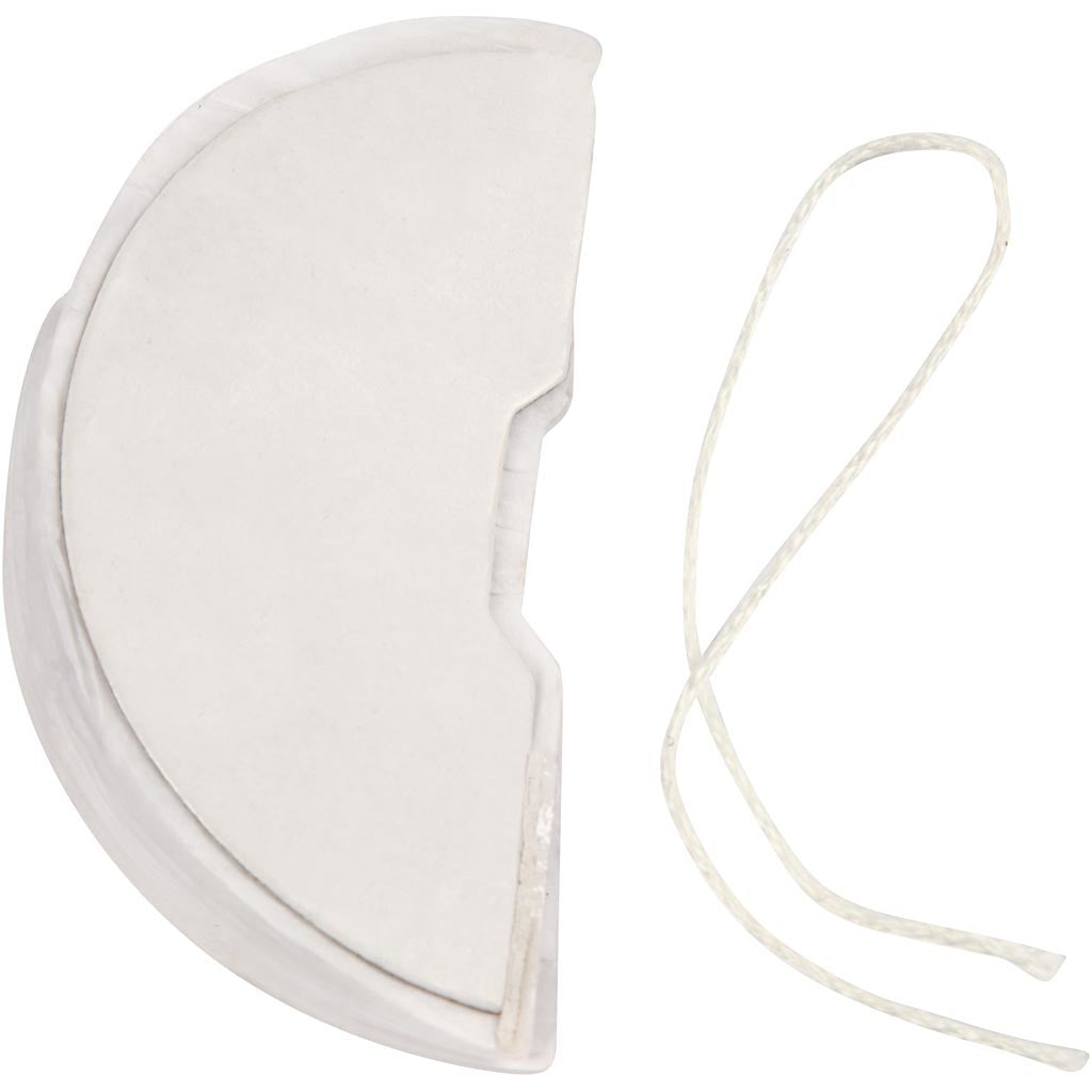 Pompon van papier, d 8 cm, wit, 10 stuk/ 1 doos [HOB-20463]