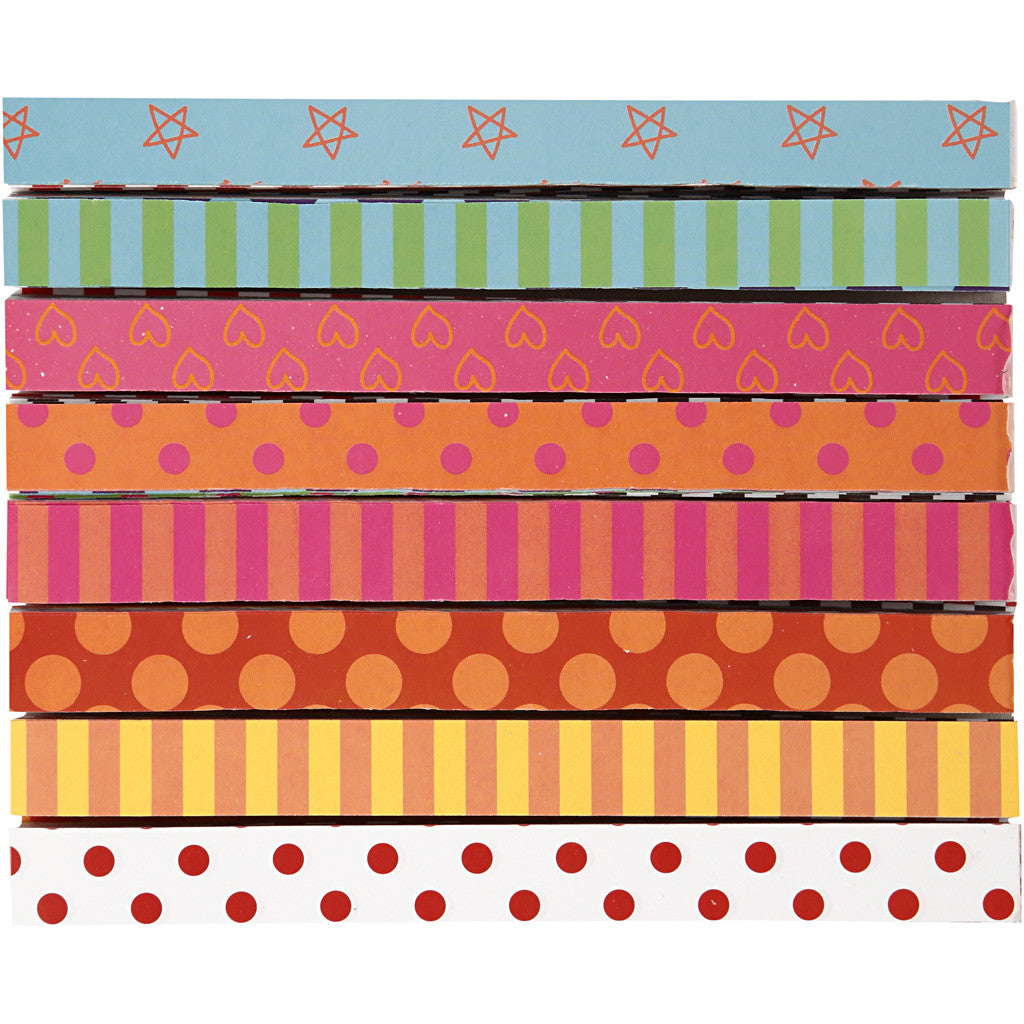 Slinger stroken, bedrukt, L: 16 cm, B: 15 mm, 2400 stuk/ 1 doos [HOB-20783]