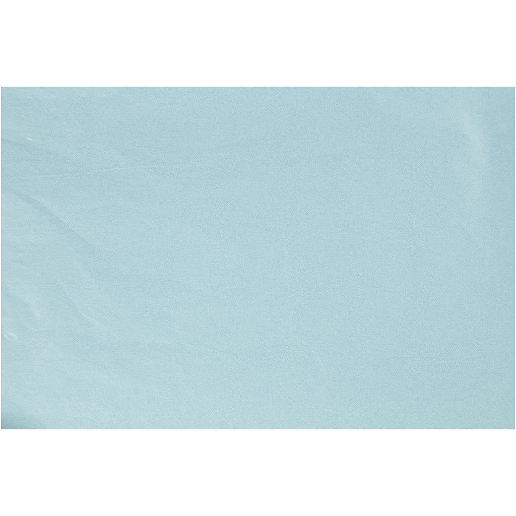 Tissuepapier, vel 50x70 cm, 17 gr, lichtblauw, 25 vel/ 1 doos [HOB-20814]