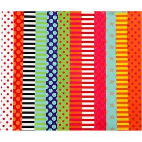 Glanspapier, bedrukt, vel 24x32 cm, 80 gr, diverse kleuren, 50 div vellen/ 1 doos [HOB-20871]