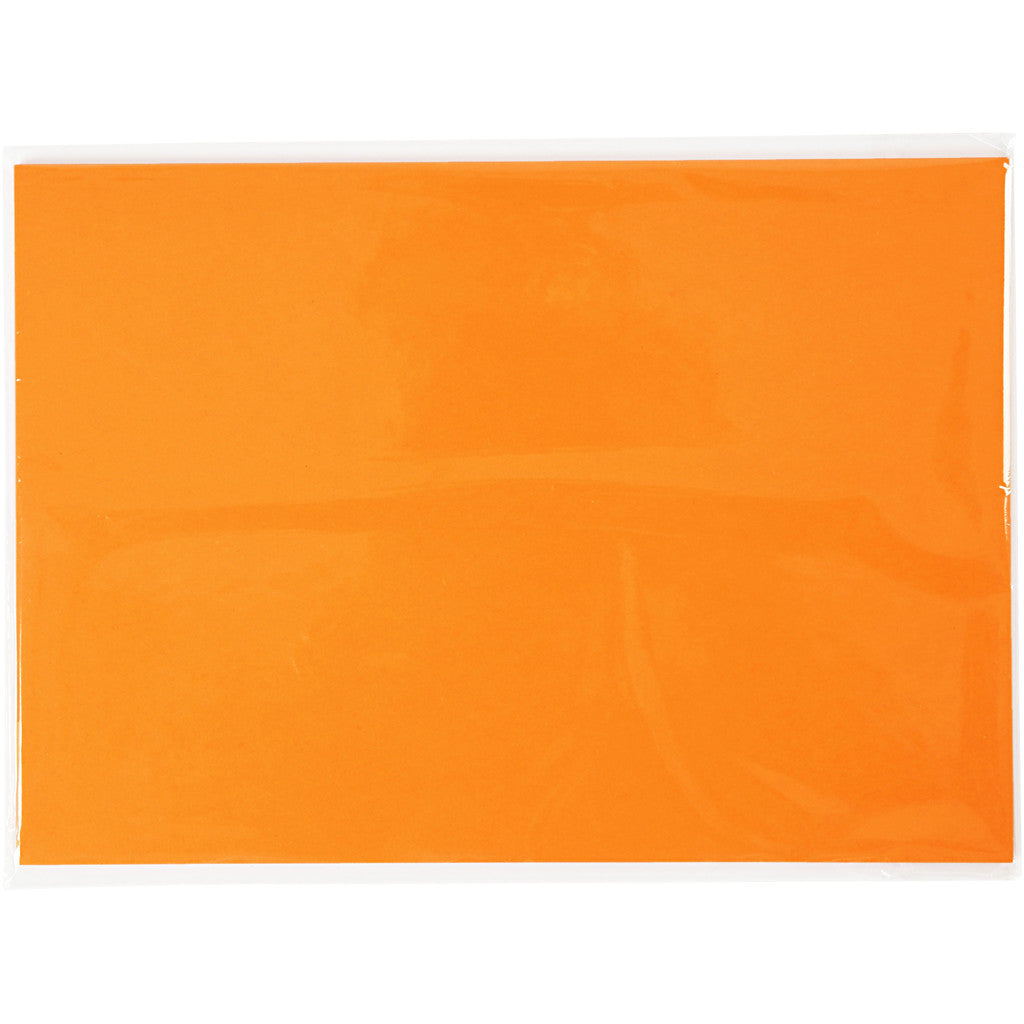 Gekleurd Karton, A4, vel 210x297 mm, 180 gr, oranje, 20 vel/ 1 doos [HOB-21113]