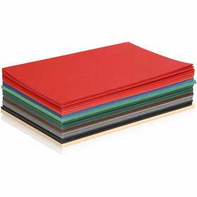 Kerst Karton, A5, vel 148x210 mm, 180 gr, diverse kleuren, 300 div vellen/ 1 doos [HOB-21445]