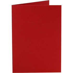Kaarten, afmeting kaart 10,5x15 cm, 220 gr, rood, 10 stuk/ 1 doos [HOB-216013]