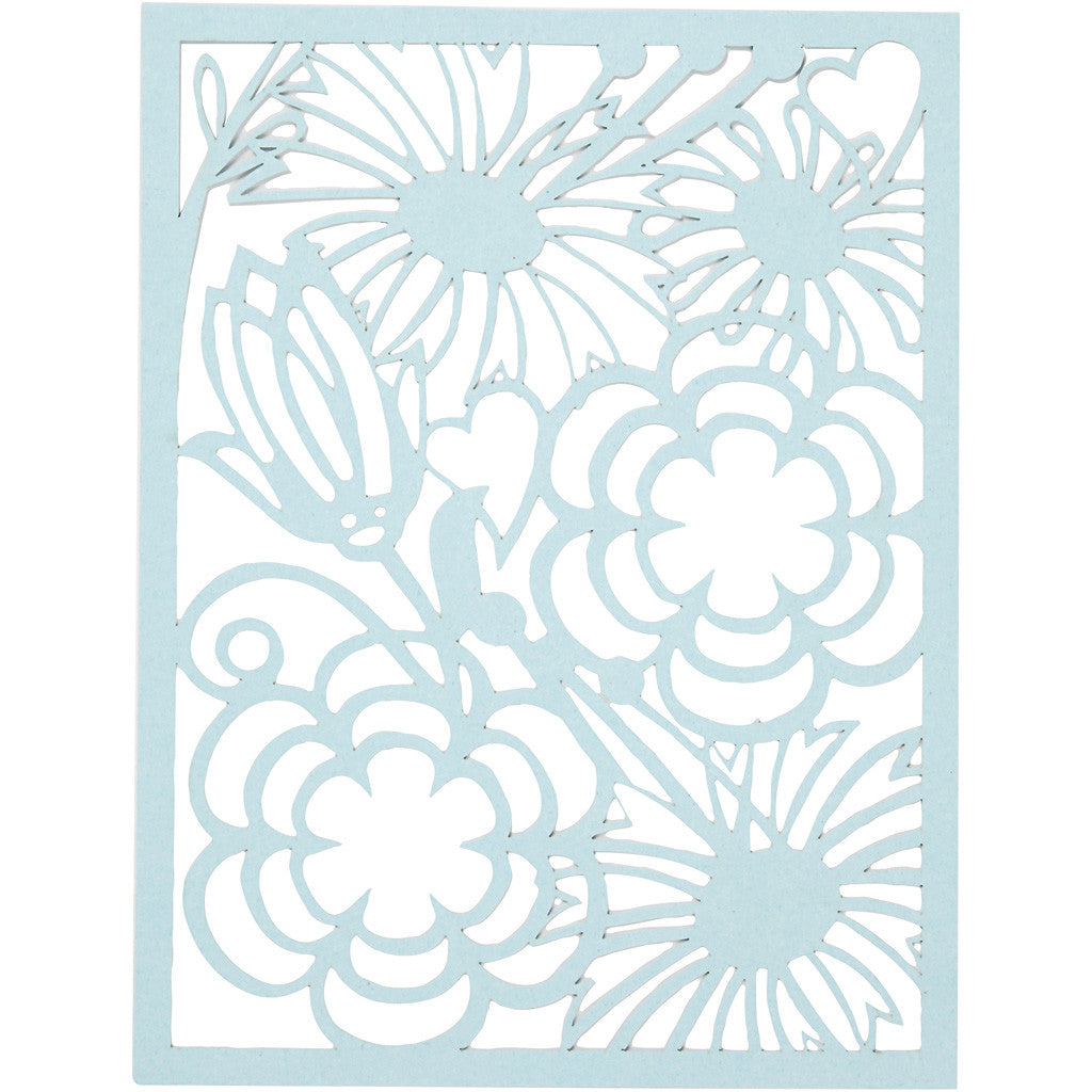 Kartonblok, A6, vel 104x146 mm, 200 gr, blauw, lichtblauw, donkerblauw, paars, 24 stuk/ 1 doos [HOB-21607]