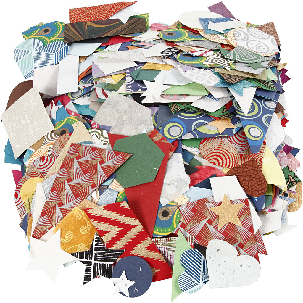 Vormen van Handgemaakt Papier, afm 25-130 mm, 110 gr, 500 gr/ 1 doos [HOB-21638]