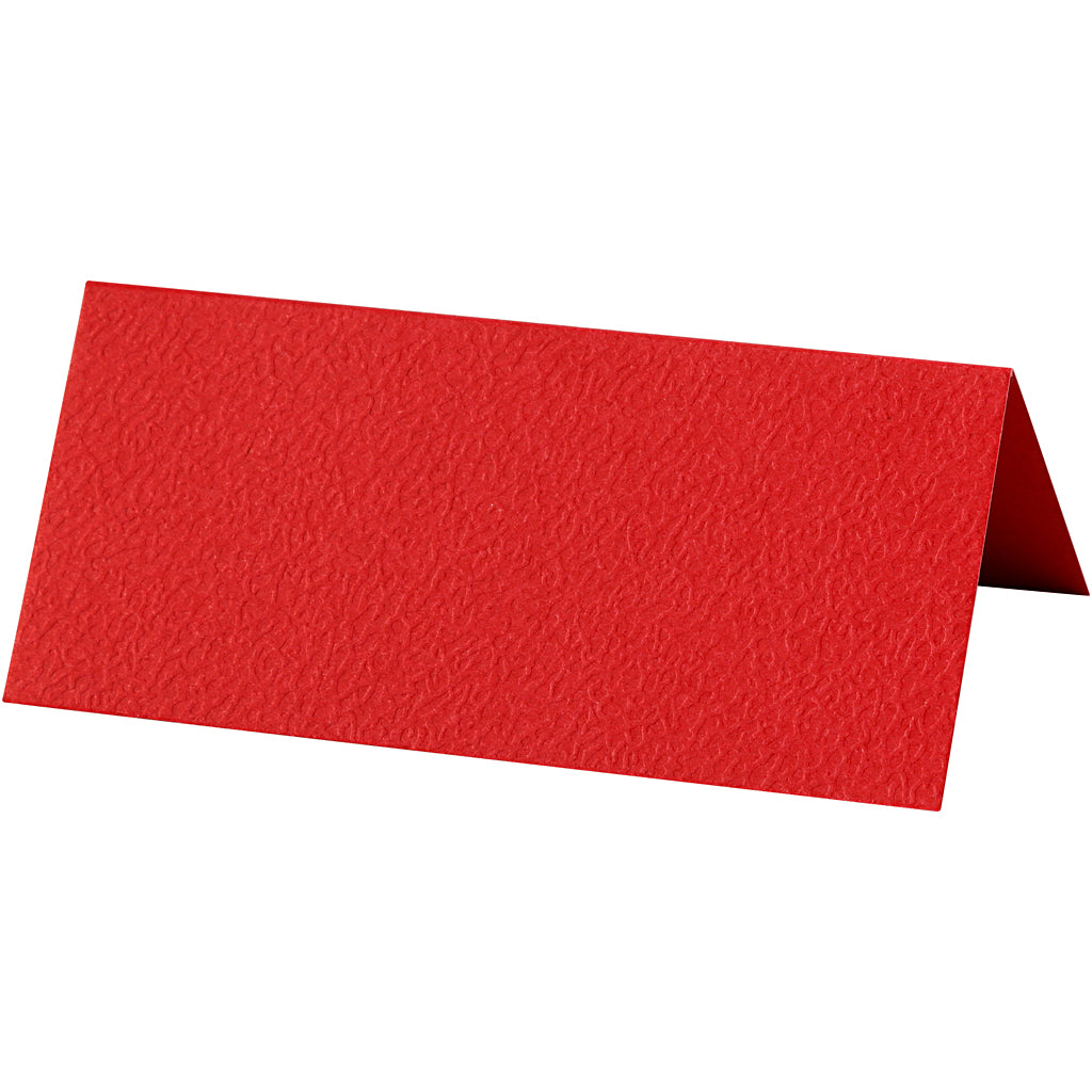 Naamkaarten, afm 9x4 cm, 220 gr, rood, 20 stuk/ 1 doos [HOB-228713]