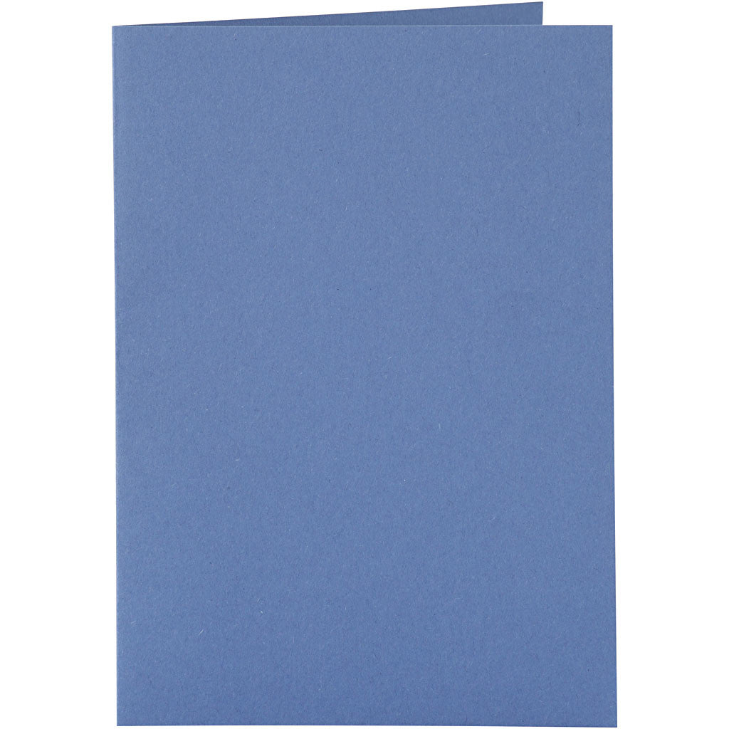 Kaarten en enveloppen, afmeting kaart 10,5x15 cm, afmeting envelop 11,5x16,5 cm, 110+220 gr, blauw, 6 set/ 1 doos [HOB-23014]