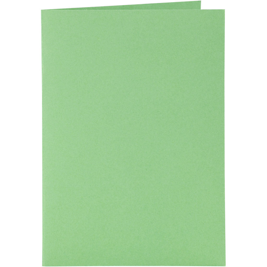 Kaarten en enveloppen, afmeting kaart 10,5x15 cm, afmeting envelop 11,5x16,5 cm, 110+220 gr, groen, 6 set/ 1 doos [HOB-23015]