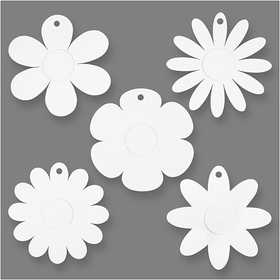 Bloemen, d 20 cm, 400 gr, wit, 5x3 stuk/ 1 doos [HOB-233130]