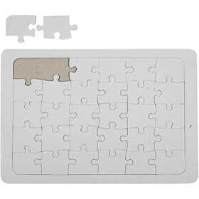 Puzzel, afm 21x30 cm, wit, 1stuk/ 1 stuk [HOB-233460]