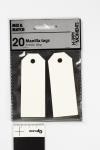 Manilla-labels, afm 3x8 cm, 220 gr, off-white, 20 stuk/ 1 doos [HOB-234022]