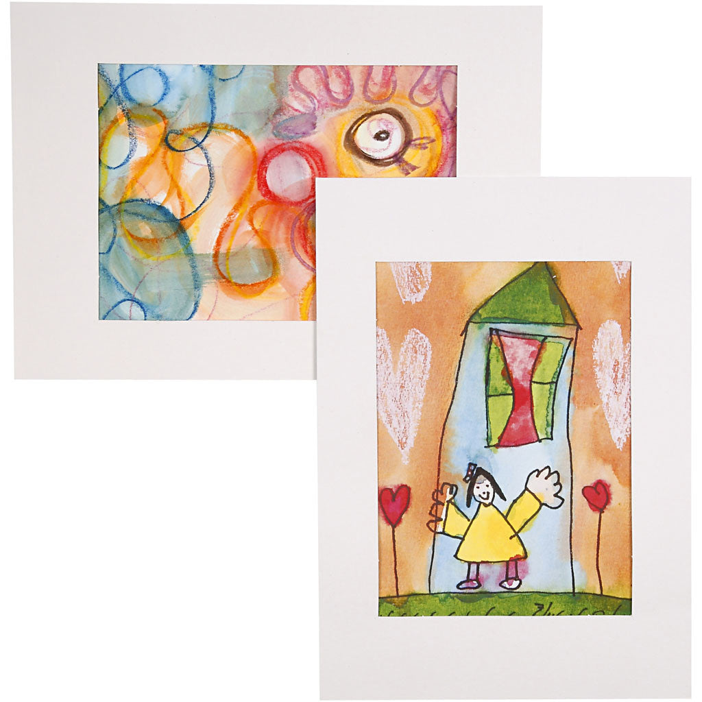 Passepartout lijsten, afm 19,8x28 cm, 500 gr, wit, 100 stuk/ 1 doos [HOB-23598]