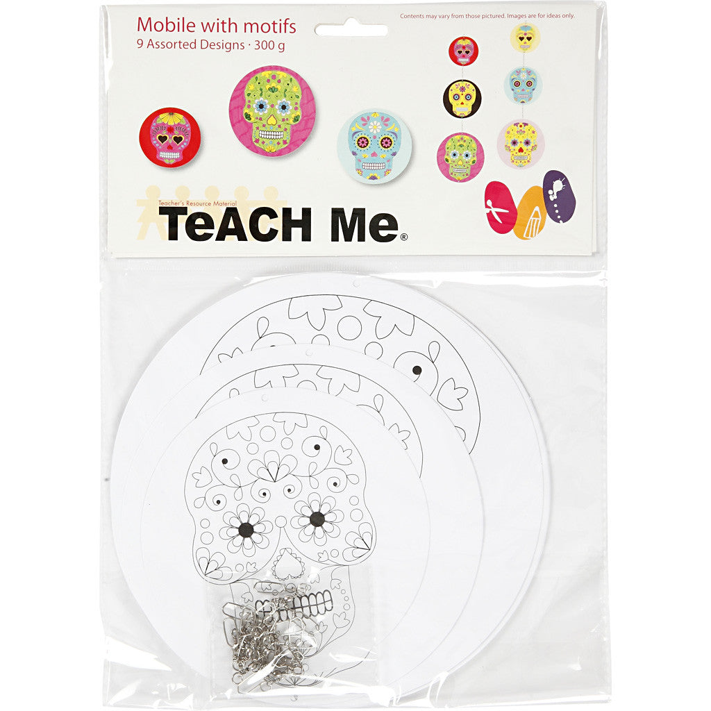 Mobielen met motief, d 12+15+18 cm, 300 gr, wit, 3 set/ 1 doos [HOB-236290]