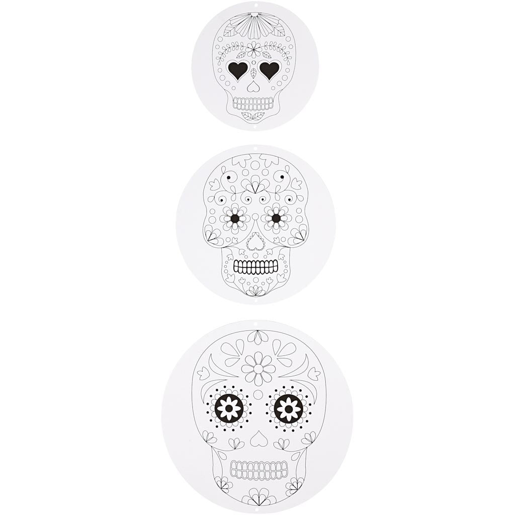 Mobielen met motief, d 12+15+18 cm, 300 gr, wit, 3 set/ 1 doos [HOB-236290]