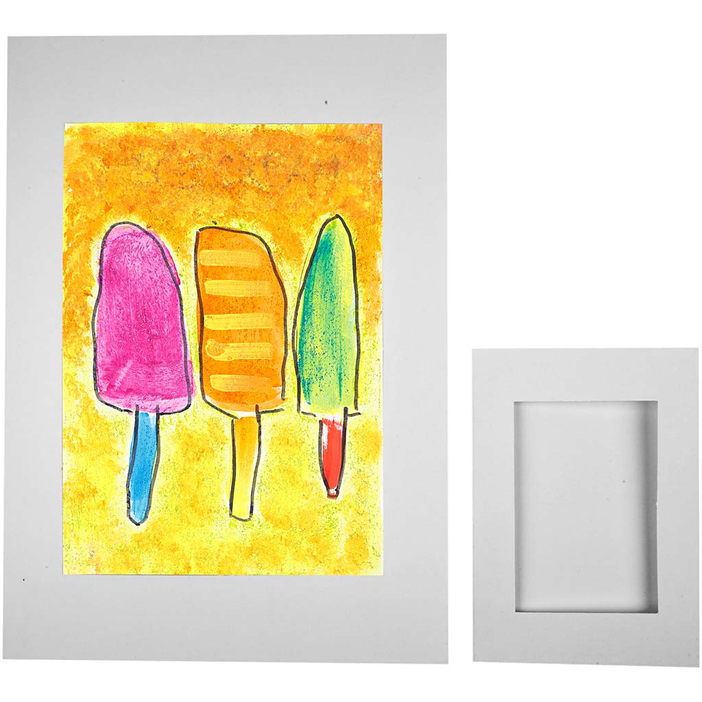 Passepartout lijsten, afm A4+A6, 230 gr, wit, 2x60 stuk/ 1 doos [HOB-23630]