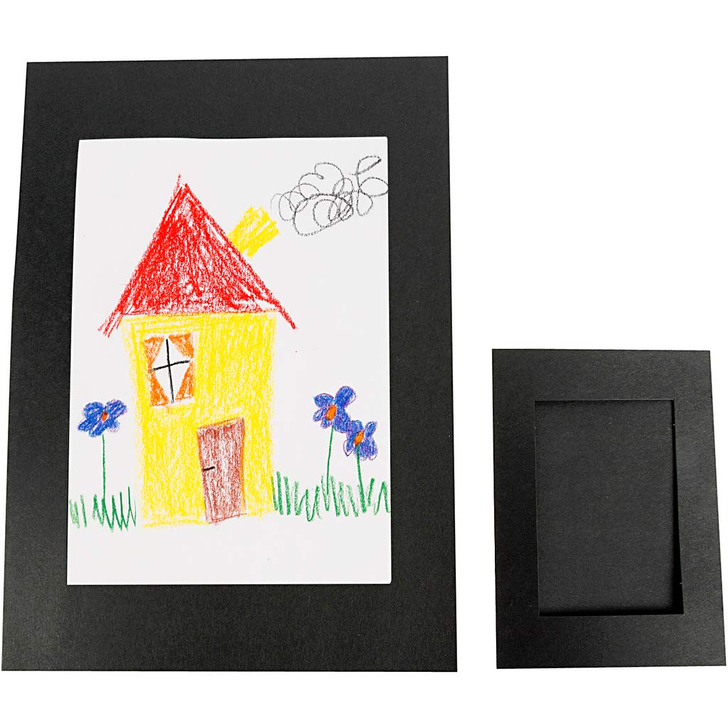 Passepartout lijsten, afm A4+A6, 230 gr, wit, 2x60 stuk/ 1 doos [HOB-23630]