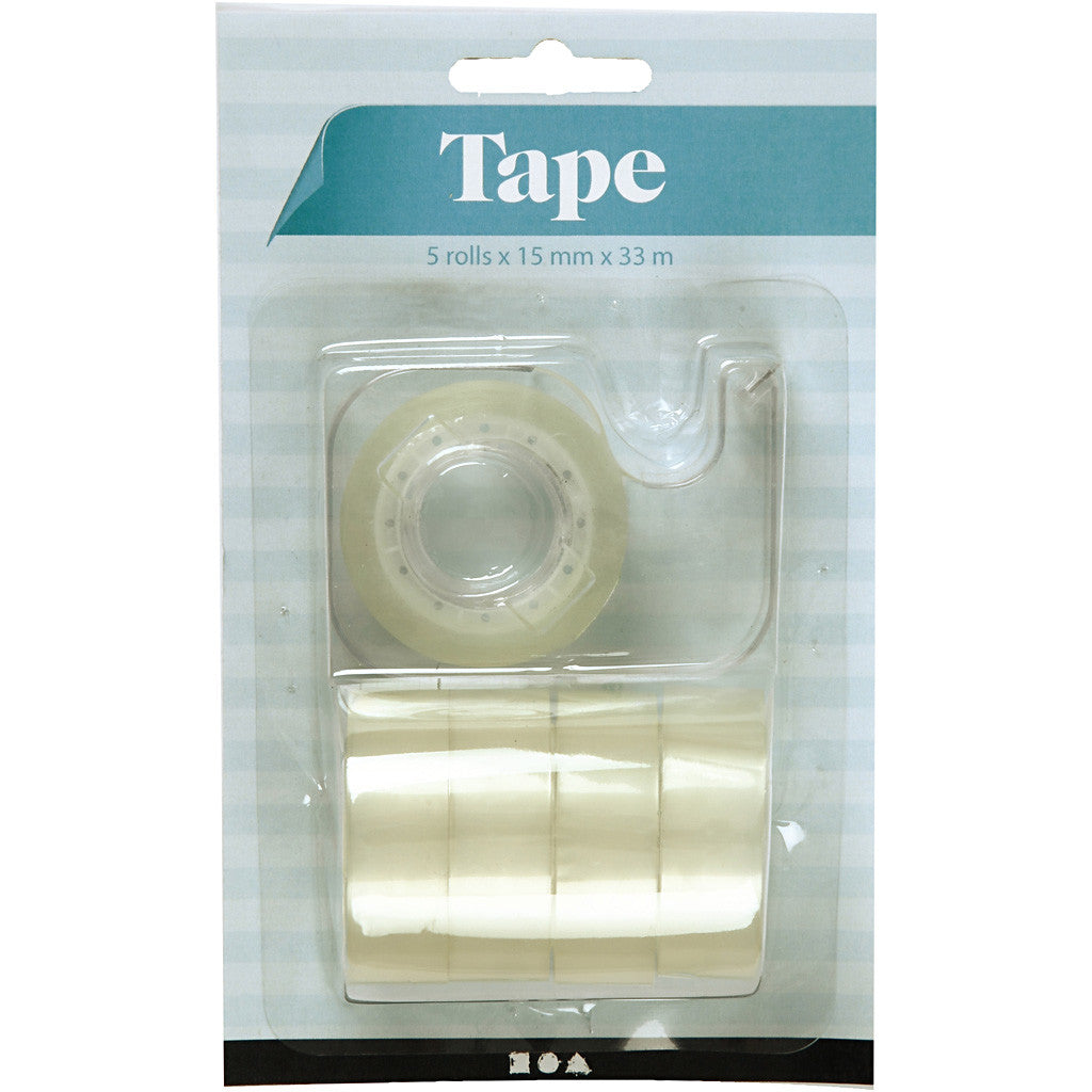 Plakband met dispenser, B: 15 mm, 1 set [HOB-24627]