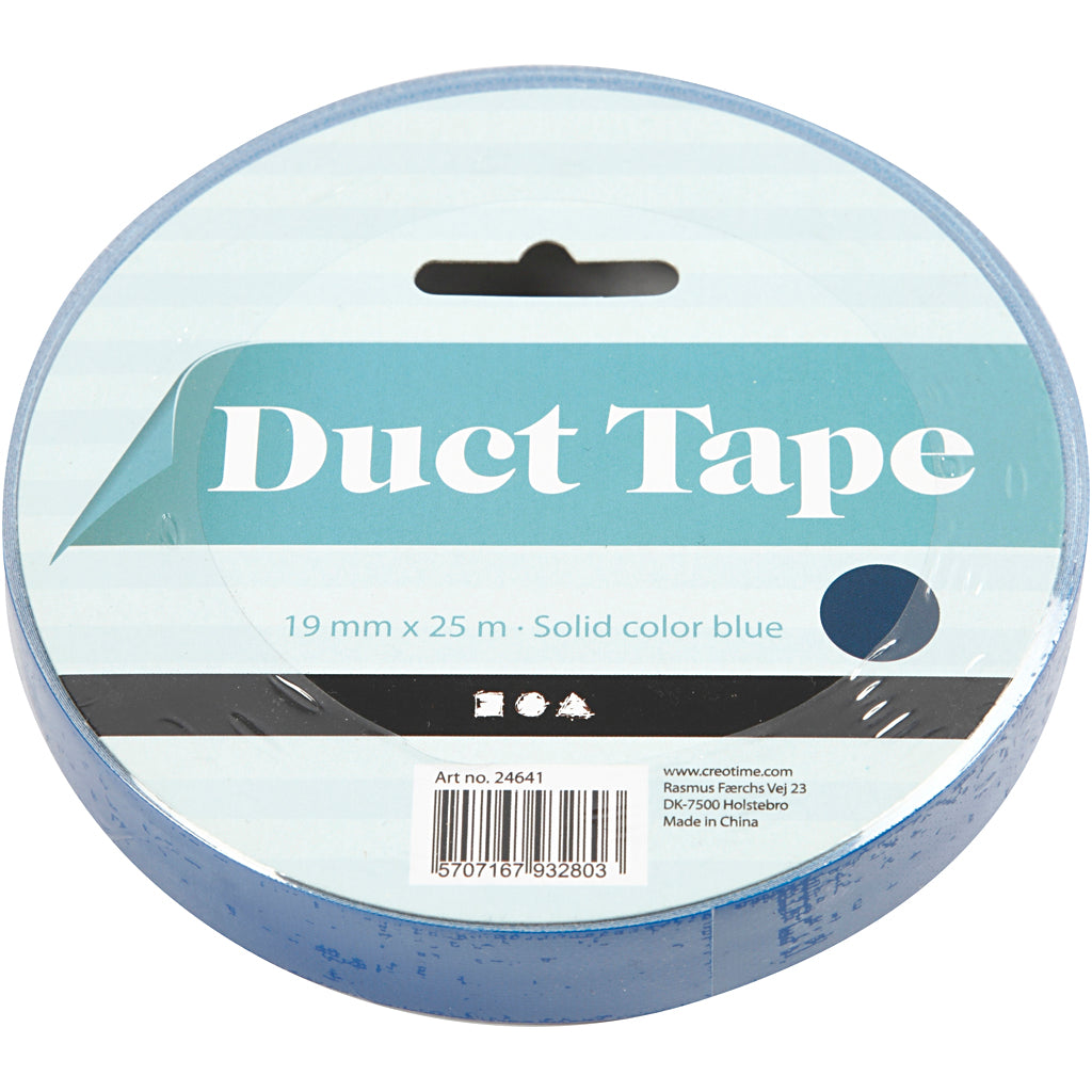 Canvas tape, B: 19 mm, blauw, 25 m/ 1 rol [HOB-24641]