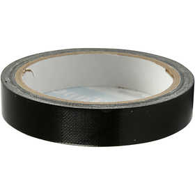 Canvas tape, B: 19 mm, zwart, 25 m/ 1 rol [HOB-24645]