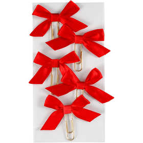 Paperclips, afm 40x70 mm, rood, 5 stuk/ 1 doos [HOB-247103]