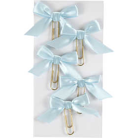 Paperclips, afm 40x70 mm, lichtblauw, 5 stuk/ 1 doos [HOB-247108]